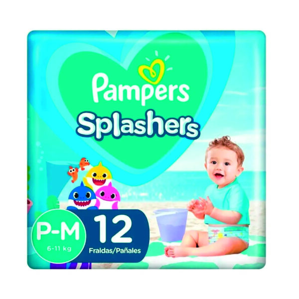 Pampers Splashers Talle 3 x 12 un. Baby Shark (8)