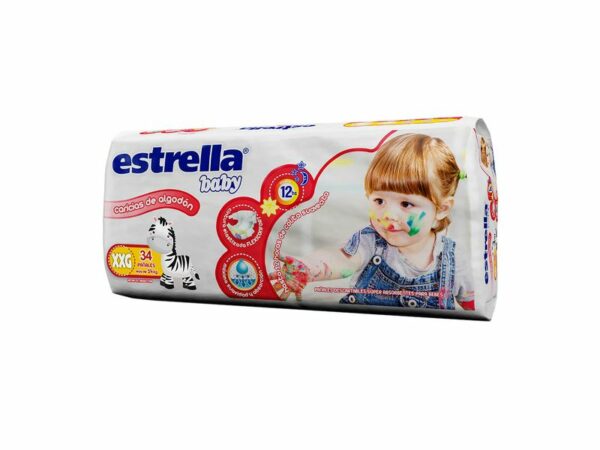 Pañal Estrella XXG Extra Extra Grande Hiperpack x 34 un (4)