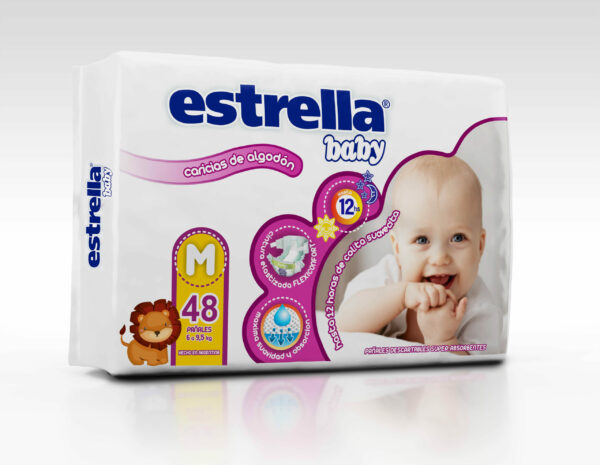 Pañal Estrella Mediano Hiperpack x 44 Un (4) "Nuevo Conteo"