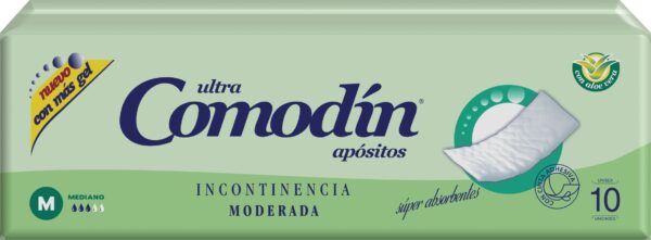 APOSITOS COMODIN INCONTINENCIA MODERADA MED.c/c.adh x10u (12)