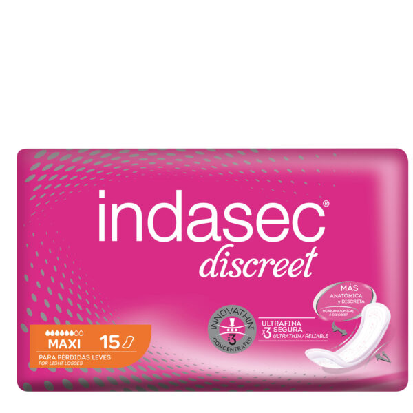 Indasec Discreet Maxi aposito para incontinencia x 15 un. (6)